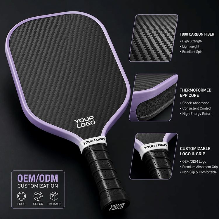 Thermoformed 3K Carbon Fiber Pickleball Paddle factory